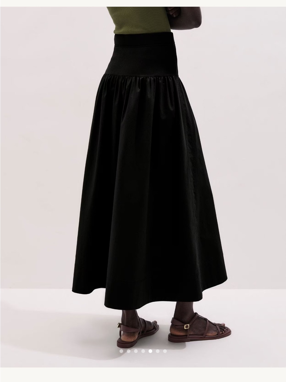 ME+EM Black Maxi Skirt with High Waist Panel - Picture 4 of 8
